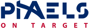 Pixels On Target Logo Vector Blue Red