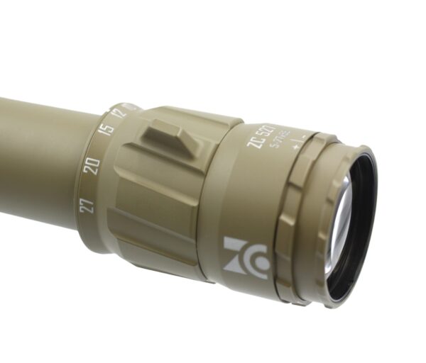 Zero Compromise Optic ZC527 5-27x56 FFP, NLE, 10Mil, MPCT2X FDE_4 Zero Compromise Optic Zc527 5 27x56 Ffp, Nle, 10mil, Mpct2x Fde 4